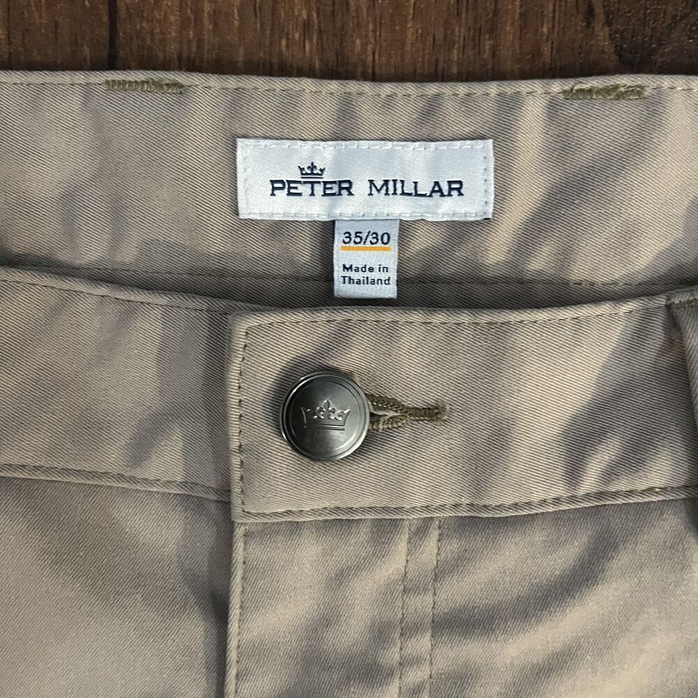 Peter Millar EB66 Performance Five-Pocket Pants Khaki Tan Mens 35x30 ME0EB66FB - Picture 3 of 5
